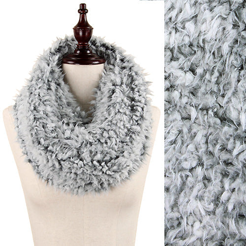 FUZZY FAUX FUR INFINITY SCARF