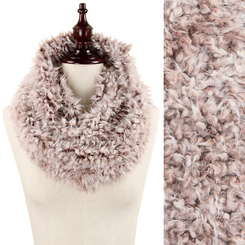 FUZZY FAUX FUR INFINITY SCARF