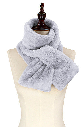 DOUBLE WRAP FUR PULL-THROUGH SCARF