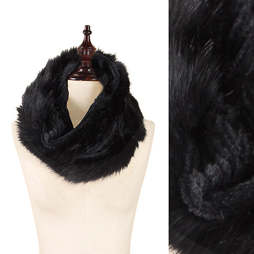 MIXED FUR TUBE SCARF