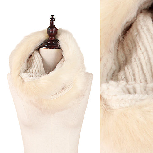 MIXED FUR TUBE SCARF