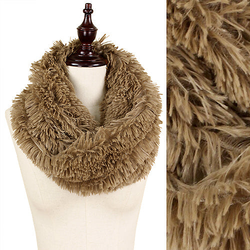 SOLID COLOR FAUX FUR TWISTED TUBE