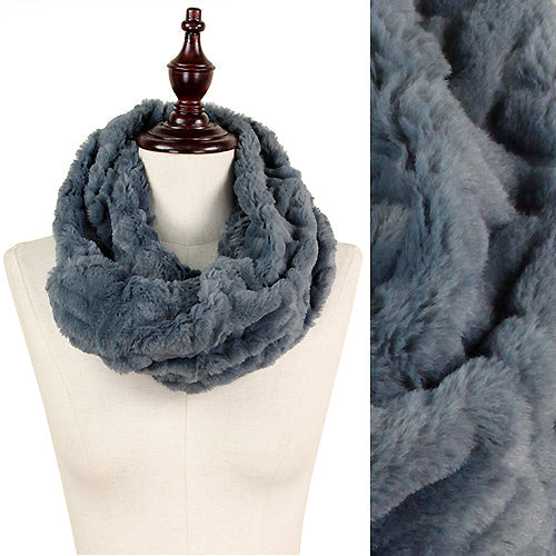 TEXTURE FAUX FUR TUBE SCARF