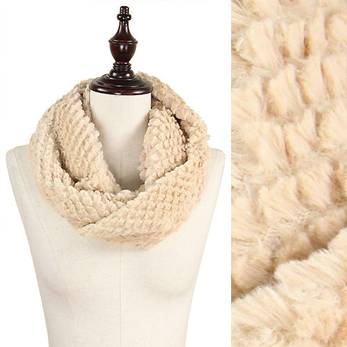 TEXTURE FAUX FUR TUBE SCARF