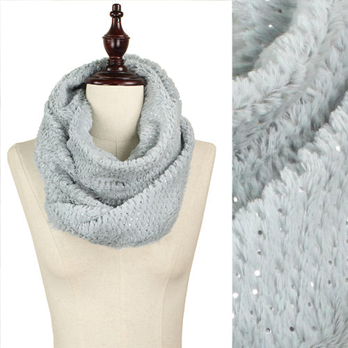 FOIL DOT FUR INFINITY SCARF