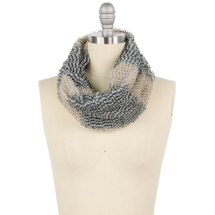 FAUX FUR TWISTED TUBE SCARF