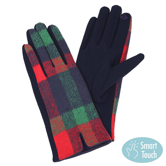 PLAID GLOVES W/ SMART TOUCH