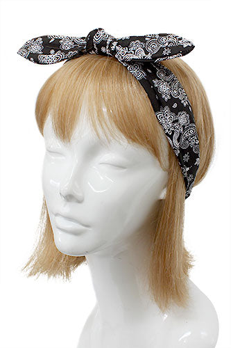 FLOWER PAISLEY RIBBON HEADBAND