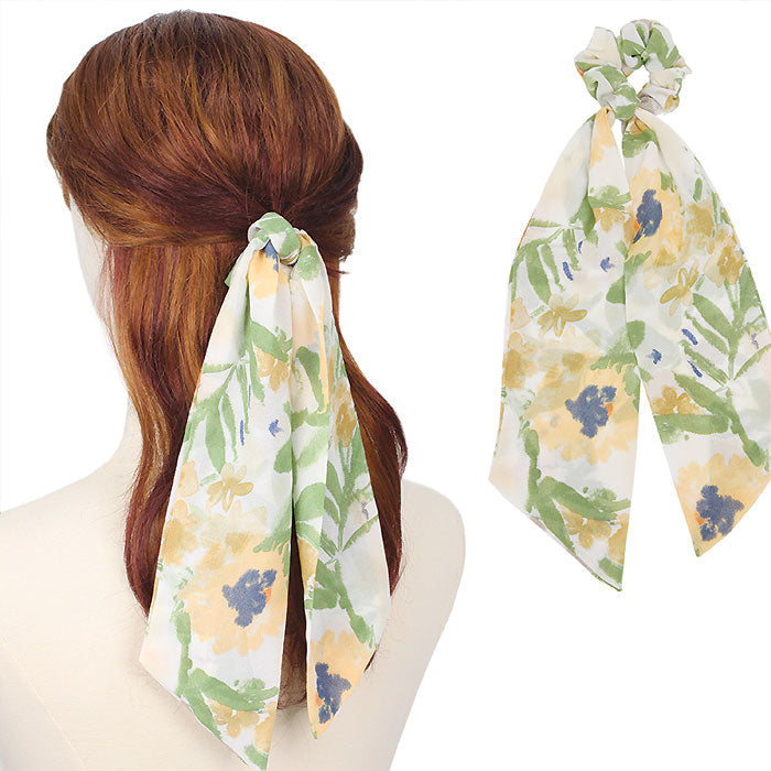 FLORAL PRINT HAIR SCARF