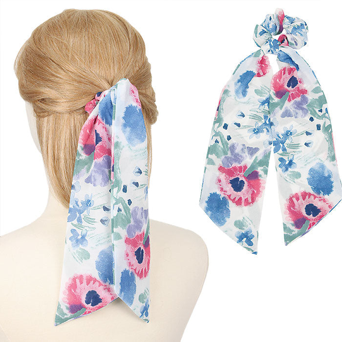 FLORAL PRINT HAIR SCARF