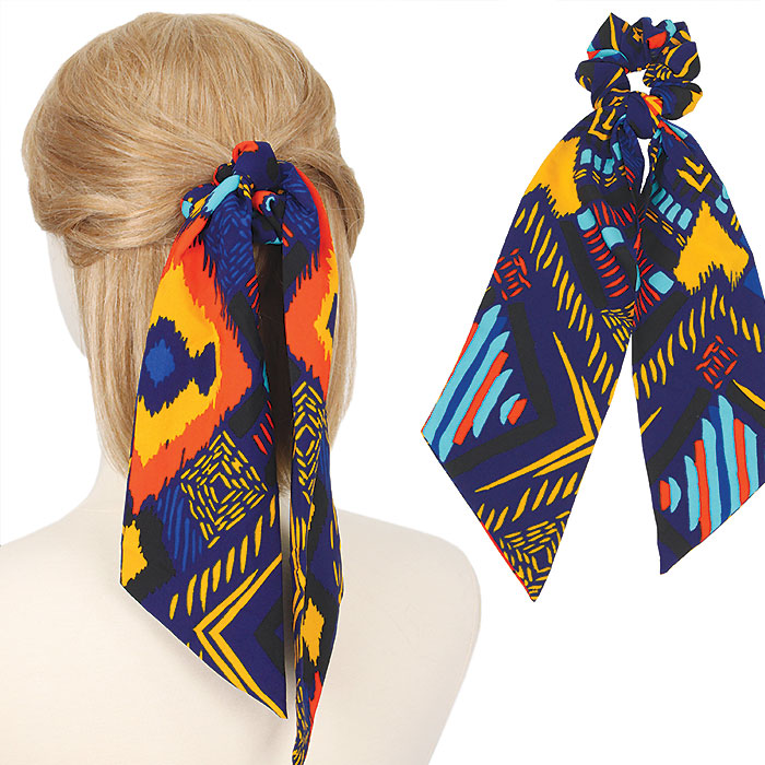 AZTEC PRINT HAIR SCARF