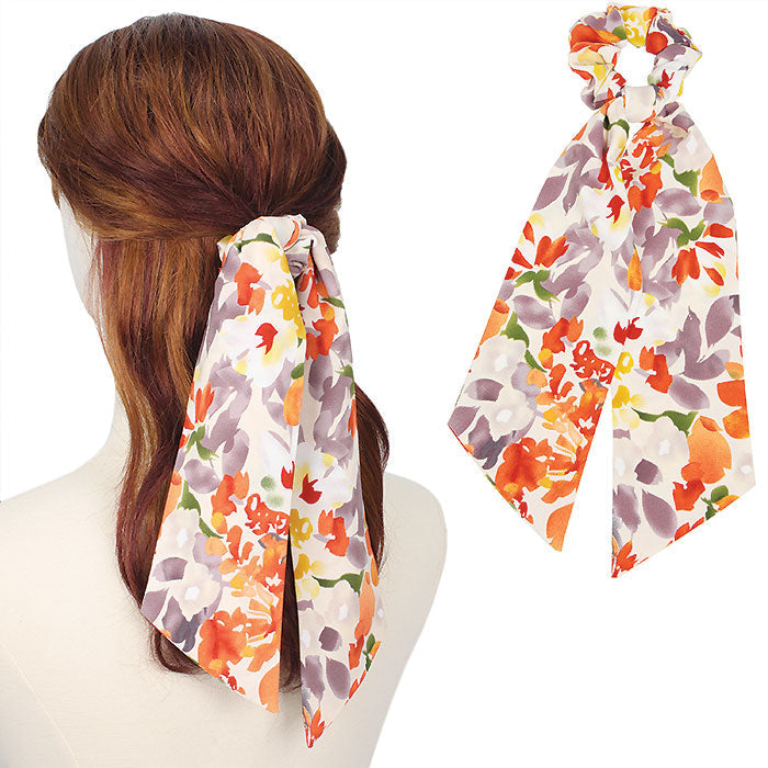 FLOWER PRINT HAIR SCARF