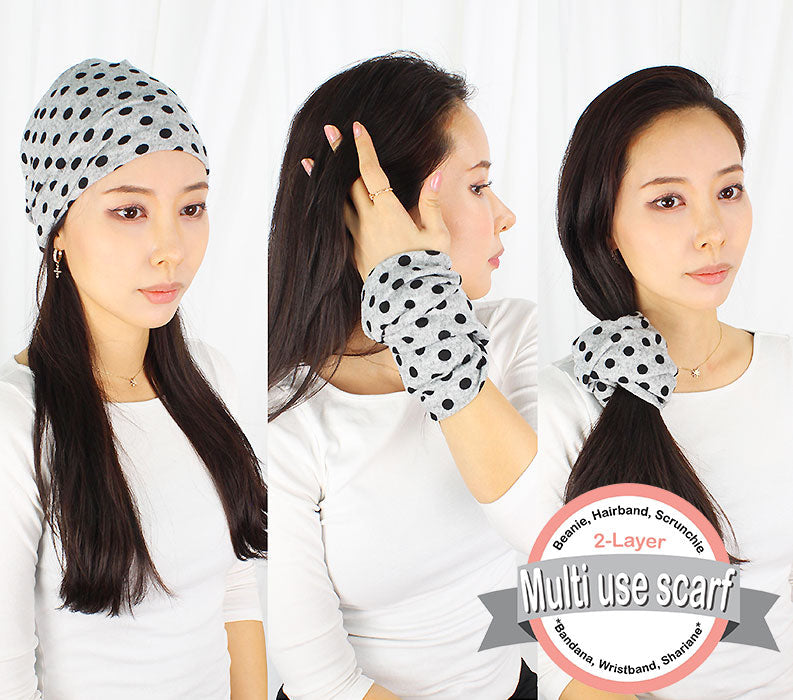 2-LAYER DOTS MULTI-USE HEADWRAP