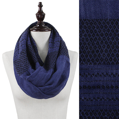 TRIBAL PATTERN ACCENTED INFINITY SCARF