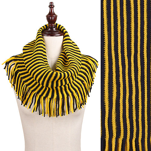 GAME DAY STRIPE KNIT INFINITY SCARF