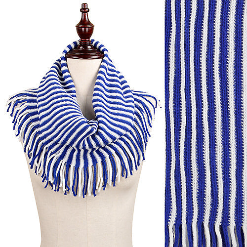 GAME DAY STRIPE KNIT INFINITY SCARF