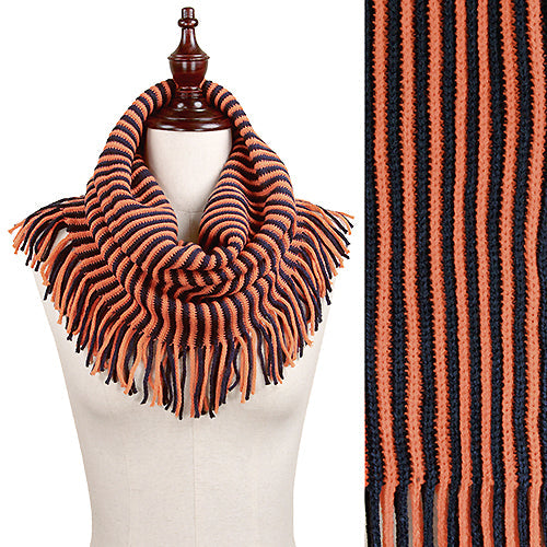 GAME DAY STRIPE KNIT INFINITY SCARF