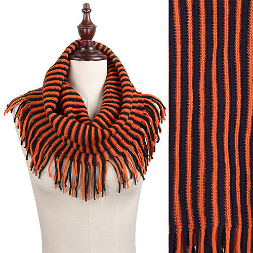 GAME DAY STRIPE KNIT INFINITY SCARF