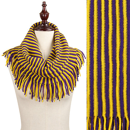 GAME DAY STRIPE KNIT INFINITY SCARF