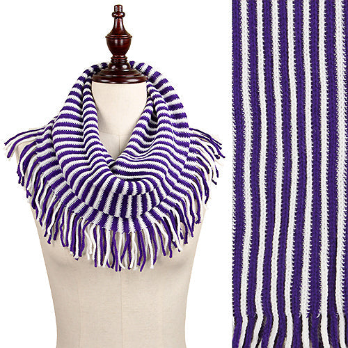 GAME DAY STRIPE KNIT INFINITY SCARF