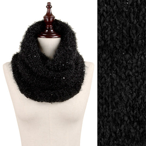 FUZZY KNIT TUBE SCARF