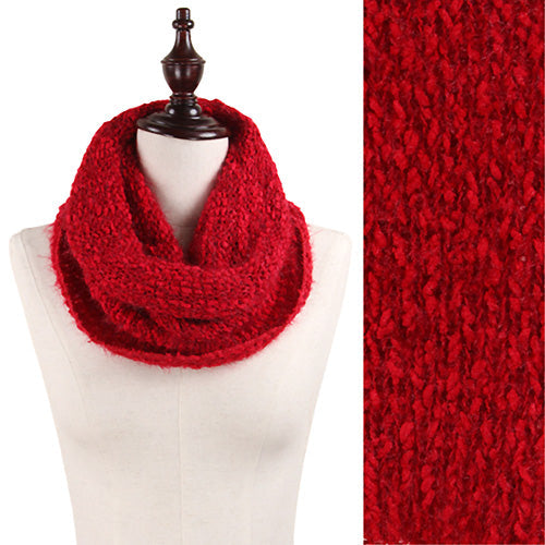 FUZZY KNIT TUBE SCARF