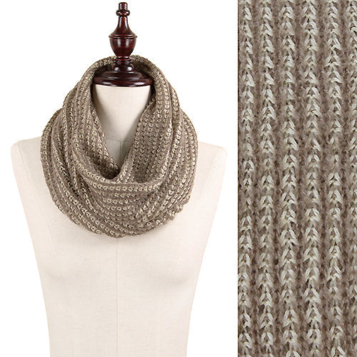 2-TONE STRIPE PATTERN TUBE SCARF