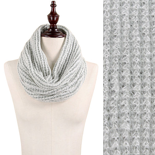 2-TONE STRIPE PATTERN TUBE SCARF