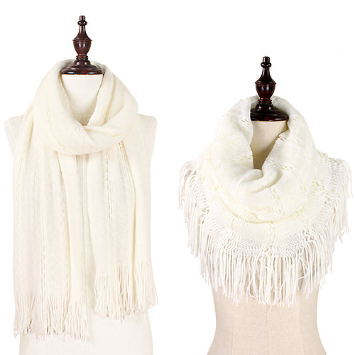 SOFT KNIT TUBE OBLONG SCARF