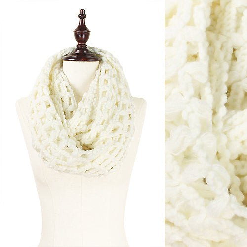 SOLID COLOR NET INFINITY SCARF