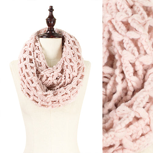 SOLID COLOR NET INFINITY SCARF