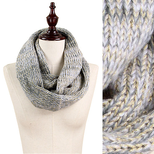 LUREX MULTI COLOR KNIT INFINITY SCARF