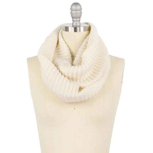 COWL NECK STYLE KNIT INFINITY SCARF