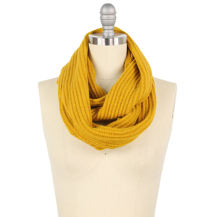 RIBBED KNIT INFINITY SCARF