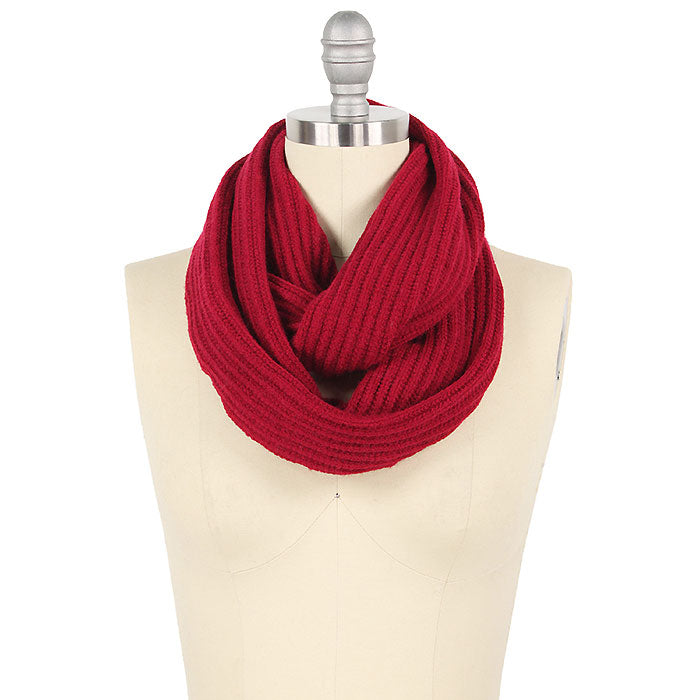 RIBBED KNIT INFINITY SCARF