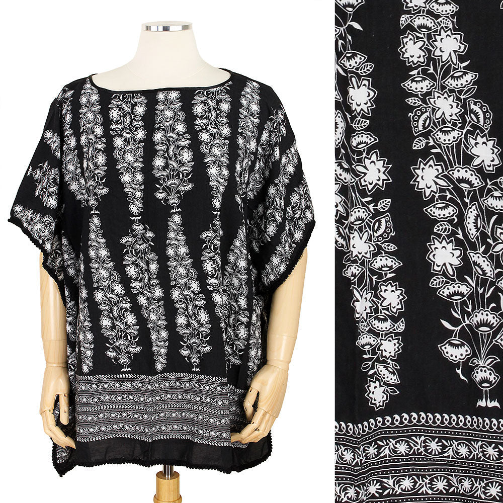 PAISLEY PRINT PONCHO