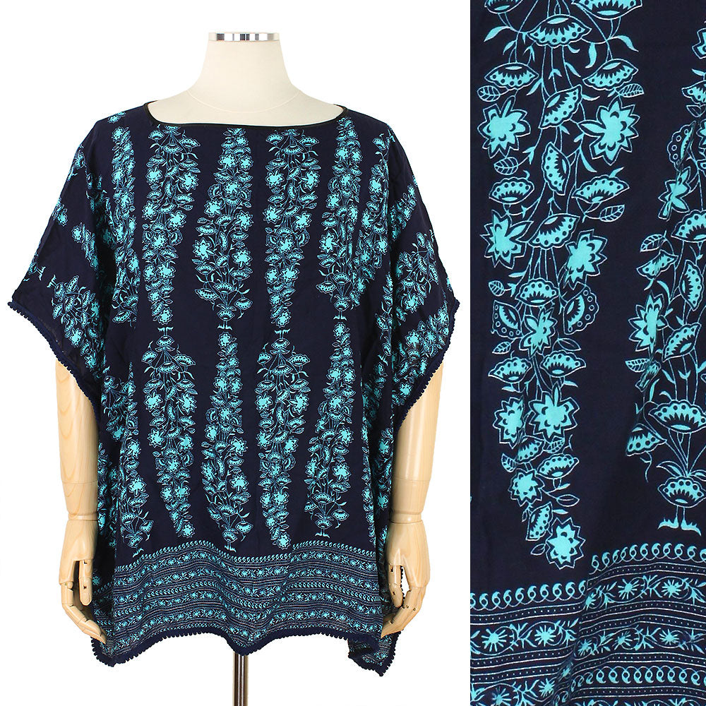 PAISLEY PRINT PONCHO