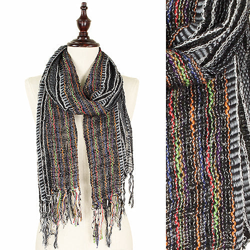 MULTI COLOR WOVEN OBLONG SCARF