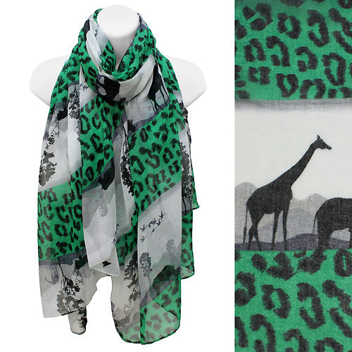 SAFARI DESIGN 2 WAY OBLONG  SCARF / PAREO