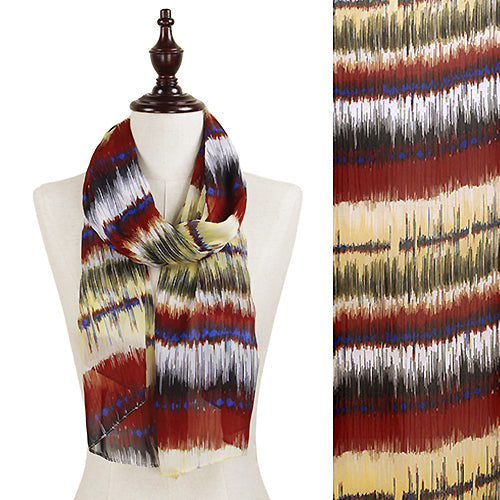 MULTI COLORED CHIFFON OBLONG SCARF