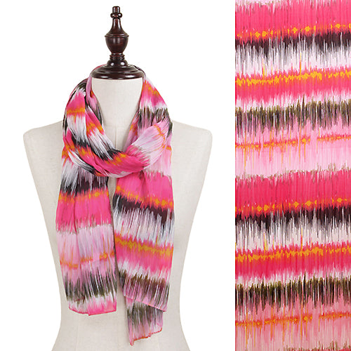 MULTI COLORED CHIFFON OBLONG SCARF