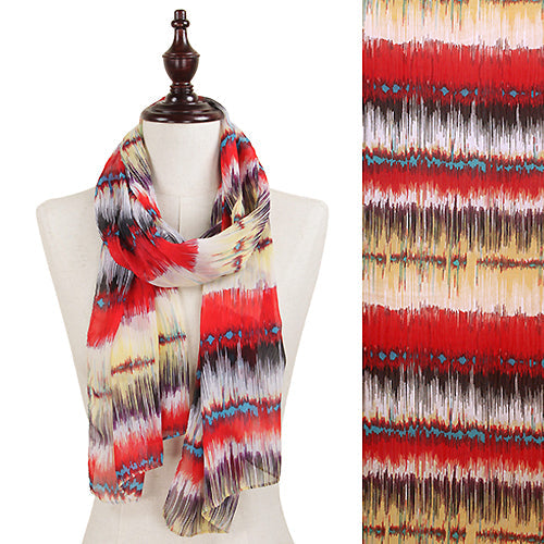 MULTI COLORED CHIFFON OBLONG SCARF