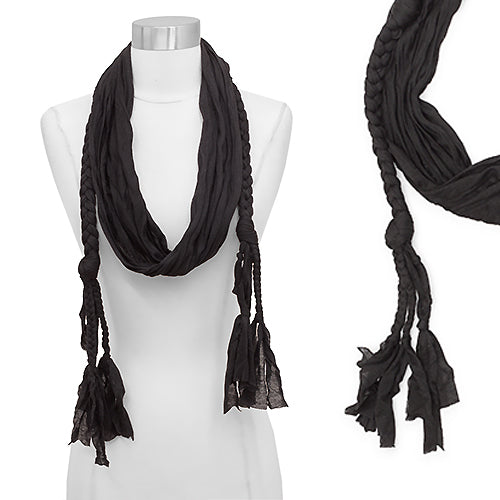 JERSEY BRAIDED OBLONG SCARF