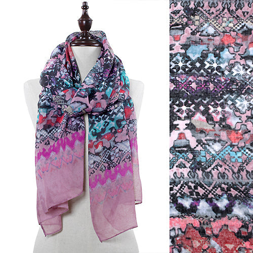 ARTISTIC PRINT OBLONG SCARF