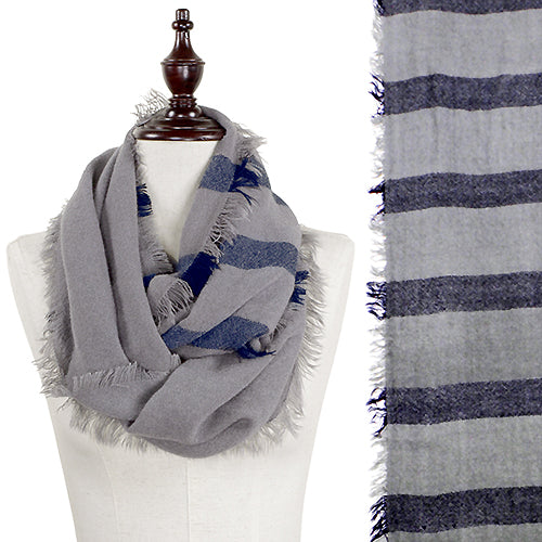 STRIPE ACRYLIC OBLONG SCARF