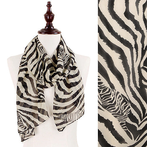 ANIMAL PRINT CHIFFON
OBLONG SCARF