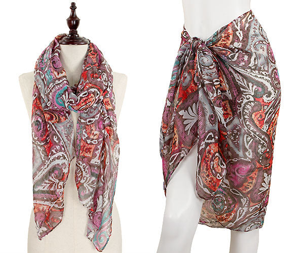 ABSTRACT PRINT OBLONG SCARF