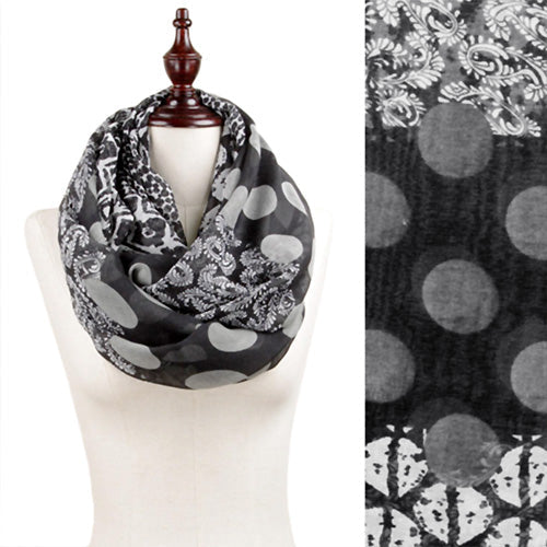 MULTI PATTERN BLOCK PRINT INFINITY SCARF