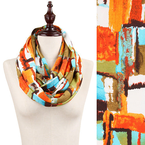 ABSTRACT PAINTING JERSEY INFINITY SCARF