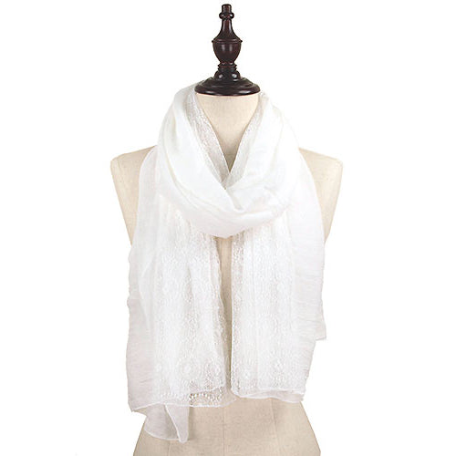 HALF LACE OBLONG SCARF